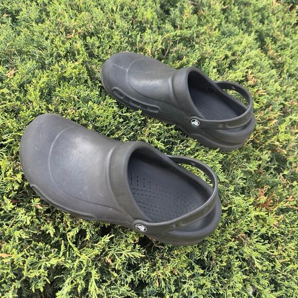 Crocs Bistro Adult Unisex‎ Work Clogs Size M8 W 10 Black Shoes - Picture 6 of 13